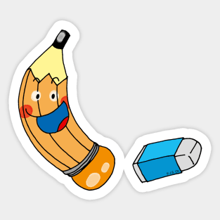 fun school pencil Sticker